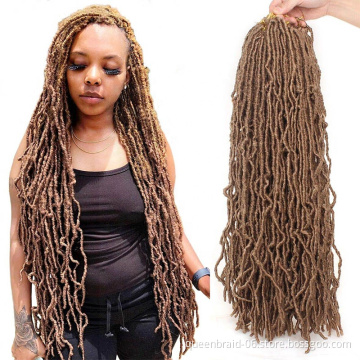 Nu Fuax Locs Crochet Braids Hair Pre-looped Extended Soft Locs Crochet Hair Synthetic Long Nu Locs Hair 21 Strands African Roots